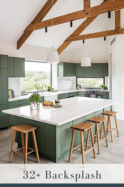 Solid Kitchen Backsplash