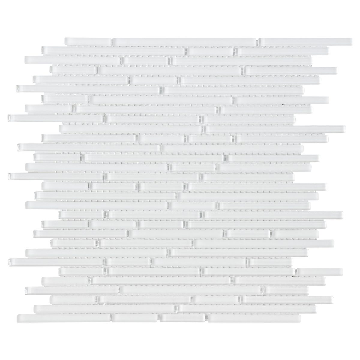 Modern white glass backsplash tile BA1164 1