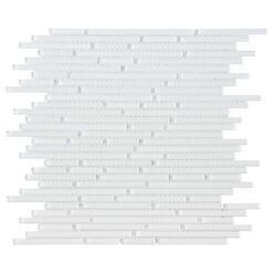 Modern white glass backsplash tile BA1164 1