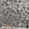 Glass Metal Brown Shell Glass Backsplash Tile BA62013
