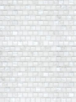White Shell and Crackle Glass Mosaic Backsplash Tile BA6705 3