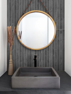 Barhroom Vanity with Black Modern Backsplash Tile BA1081