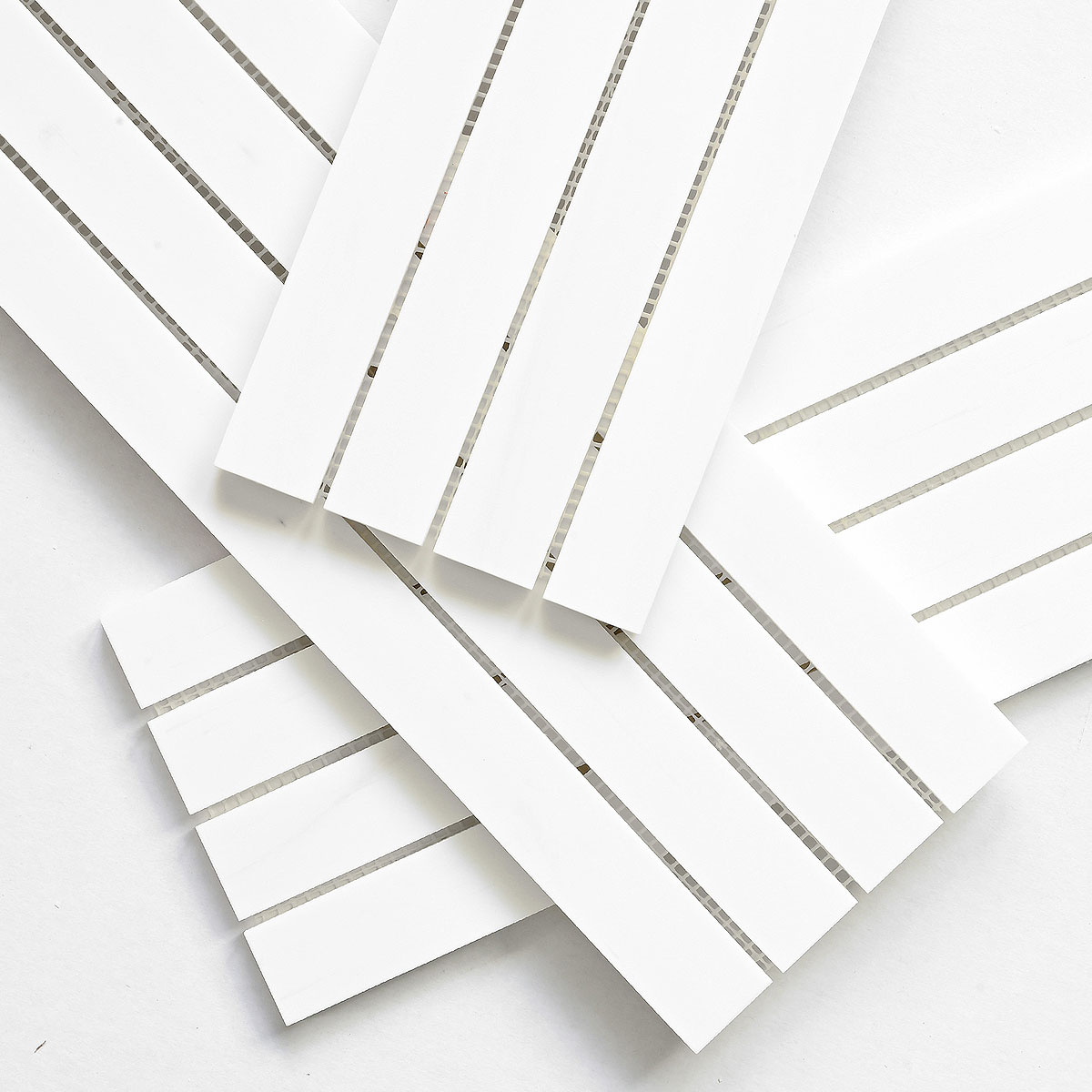 Modern Long Marble Pure White Backsplash Mosaic Tile BA1078 6