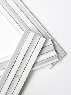 Modern Long Marble White Gray Backsplash Mosaic Tile BA1079 2