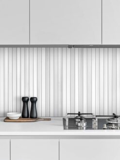 Modern Long Marble White Gray Backsplash Mosaic Tile BA1079