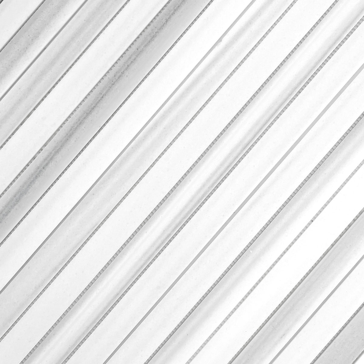 Modern Long Marble White Gray Backsplash Mosaic Tile BA1079 8