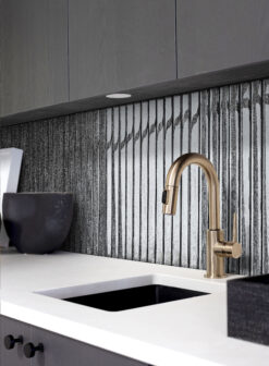 Shimmery Black Glass Modern Backsplash Tile BA8021 2