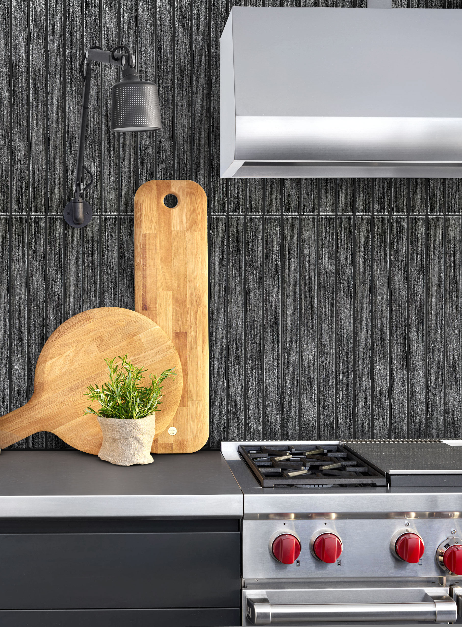 Shimmery Black Glass Modern Backsplash Tile BA8021 2