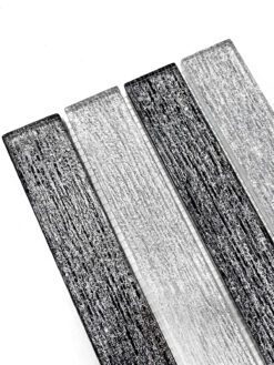 Shimmery Textured Black and White Glass Backsplash Tile BA8024 2