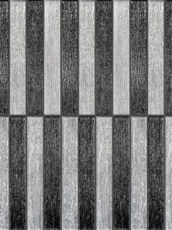 Shimmery Textured Black and White Glass Backsplash Tile BA8024 6