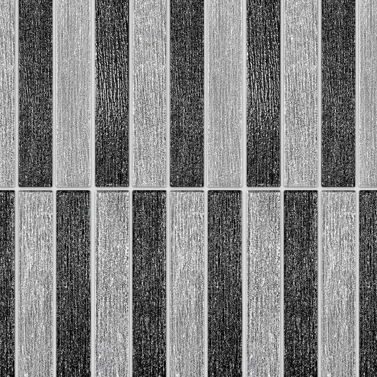 Shimmery Textured Black and White Glass Backsplash Tile BA8024 8