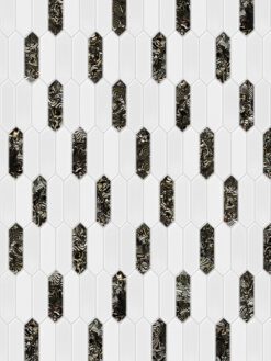 Glass Brown Pearl Picket Backsplash Tile BA6708 1