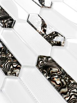 Glass Brown Pearl Picket Backsplash Tile BA6708 10