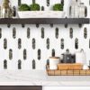 Glass Brown Pearl Picket Backsplash Tile BA6708