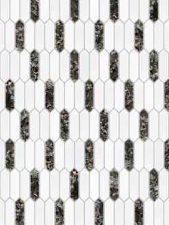 Glass Brown Pearl Picket Backsplash Tile BA6708 2