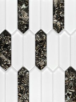 Glass Brown Pearl Picket Backsplash Tile BA6708 5