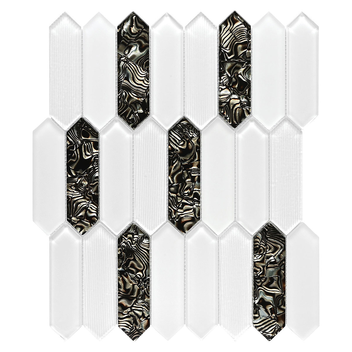 Glass Brown Pearl Picket Backsplash Tile BA6708 9
