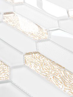 Glass Gold Pearl Picket Backsplash Tile BA6711 1