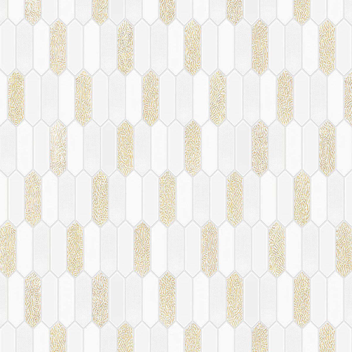Glass Gold Pearl Picket Backsplash Tile BA6711 3
