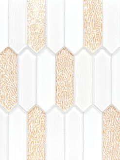 Glass Gold Pearl Picket Backsplash Tile BA6711 8