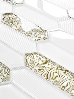 Glass Green Pearl Picket Backsplash Tile BA6710 1