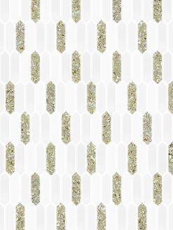 Glass Green Pearl Picket Backsplash Tile BA6710 2