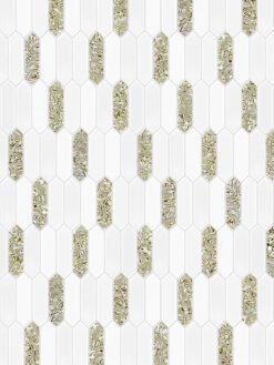 Glass Green Pearl Picket Backsplash Tile BA6710 4