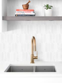 Glass Pearl Picket Backsplash Tile BA6701