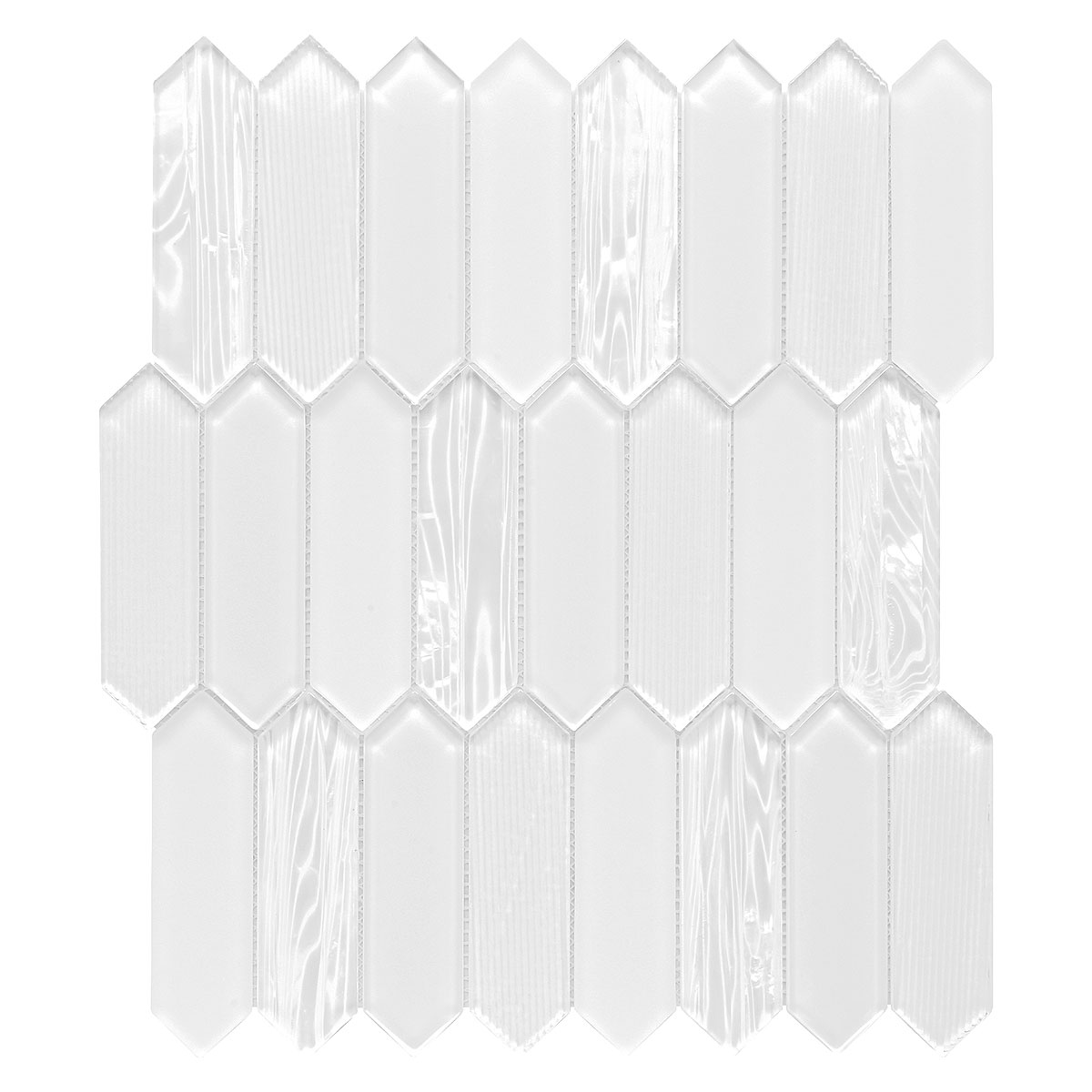 Glass Pearl Picket Backsplash Tile BA6701 mosaic