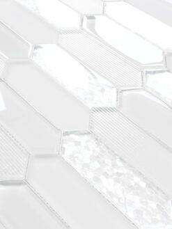 Glass Sparkle Pearl Picket Backsplash Tile BA6709 2