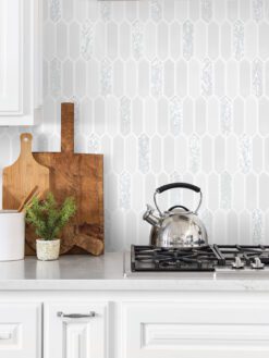 Glass Sparkle Pearl Picket Backsplash Tile BA6709