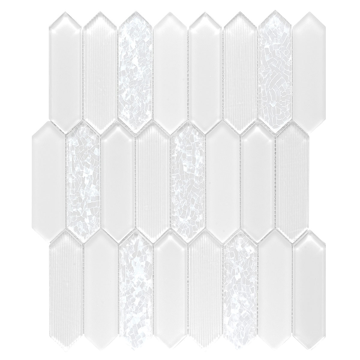 Glass Sparkle Pearl Picket Backsplash Tile BA6709 8