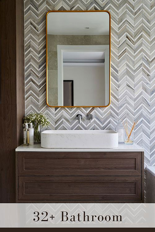 Backsplash Behind Bathroom Sink