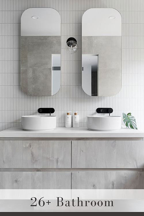 Bathroom Vanity with White Top