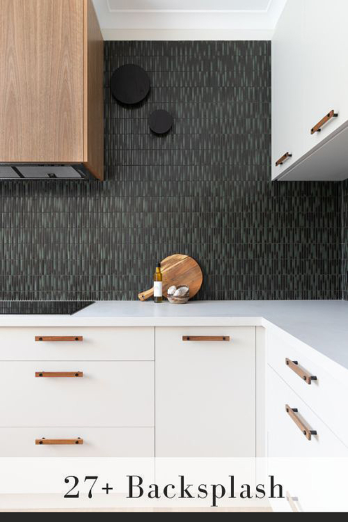 Black Tile Backsplash copy
