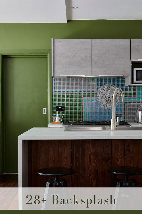 Colorful Mosaic Tile Backsplash