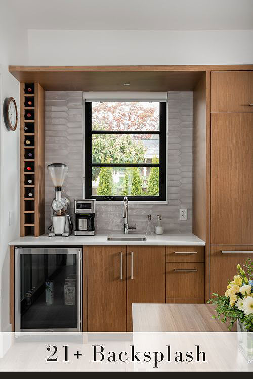Elongated Hexagon Tile Backsplash