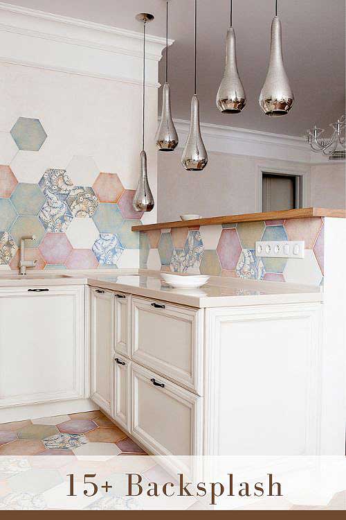 Floral Kitchen Backsplash