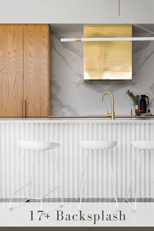 Full height Quartz Backsplash
