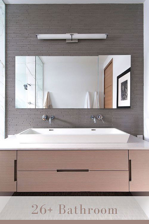 Glass Tile Bathroom Backsplash