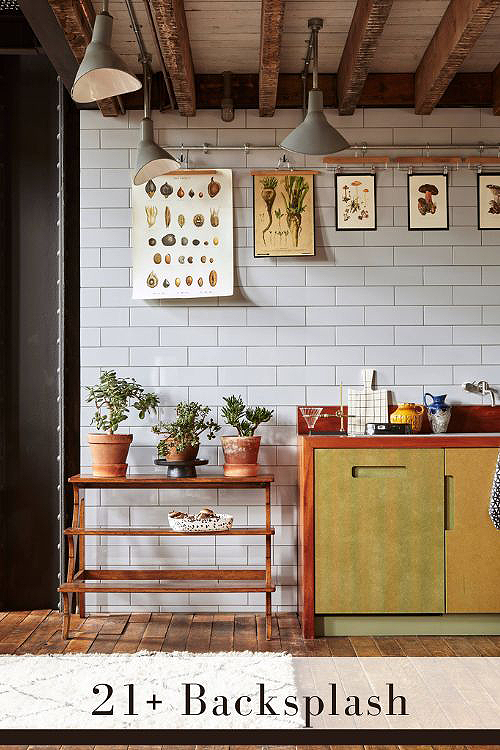 Large Porcelain Tile Backsplash