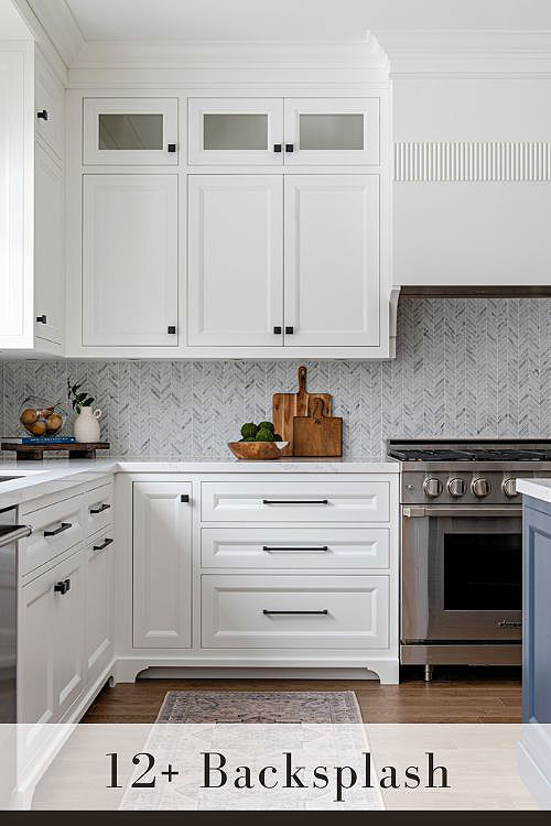 Marble Chevron Backsplash