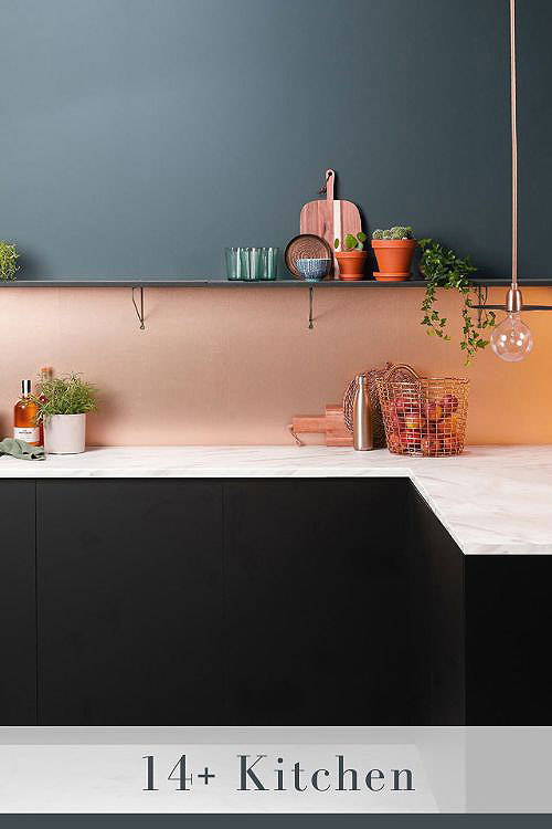 Modern Backsplash for Black Cabinets