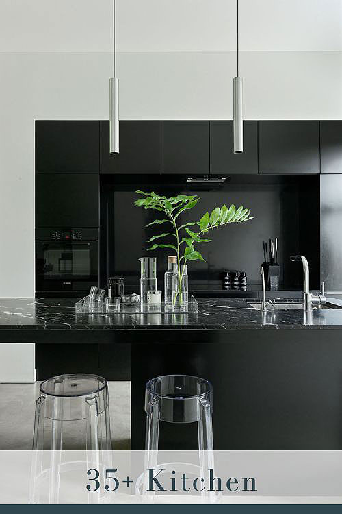Modern Backsplash for Dark Cabinets