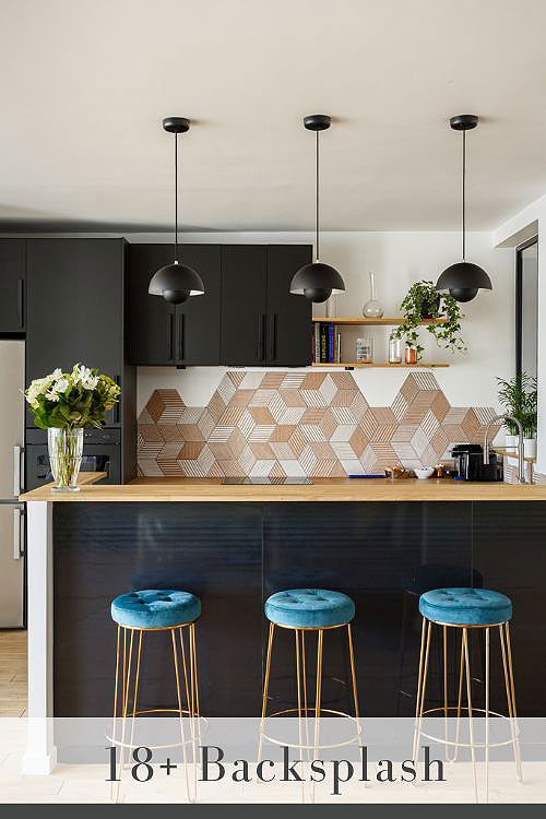 Patterned Tile Backsplash