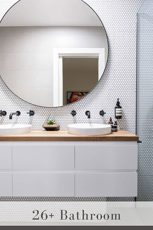Penny Tile Bathroom Backsplash