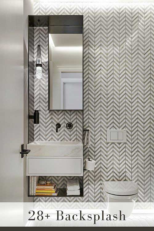 Powder Room Backsplash