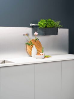 Sleek Modern Silver Steel Metal Groutless Backsplash Tile BA8802