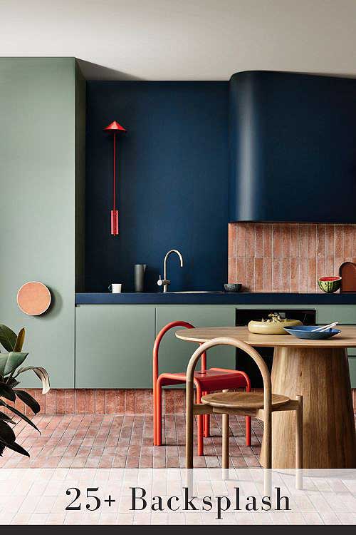 Stacked Subway Tile Backsplash