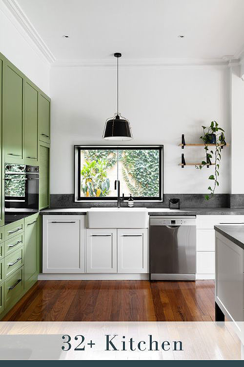 White Cabinets with Dark Countertops